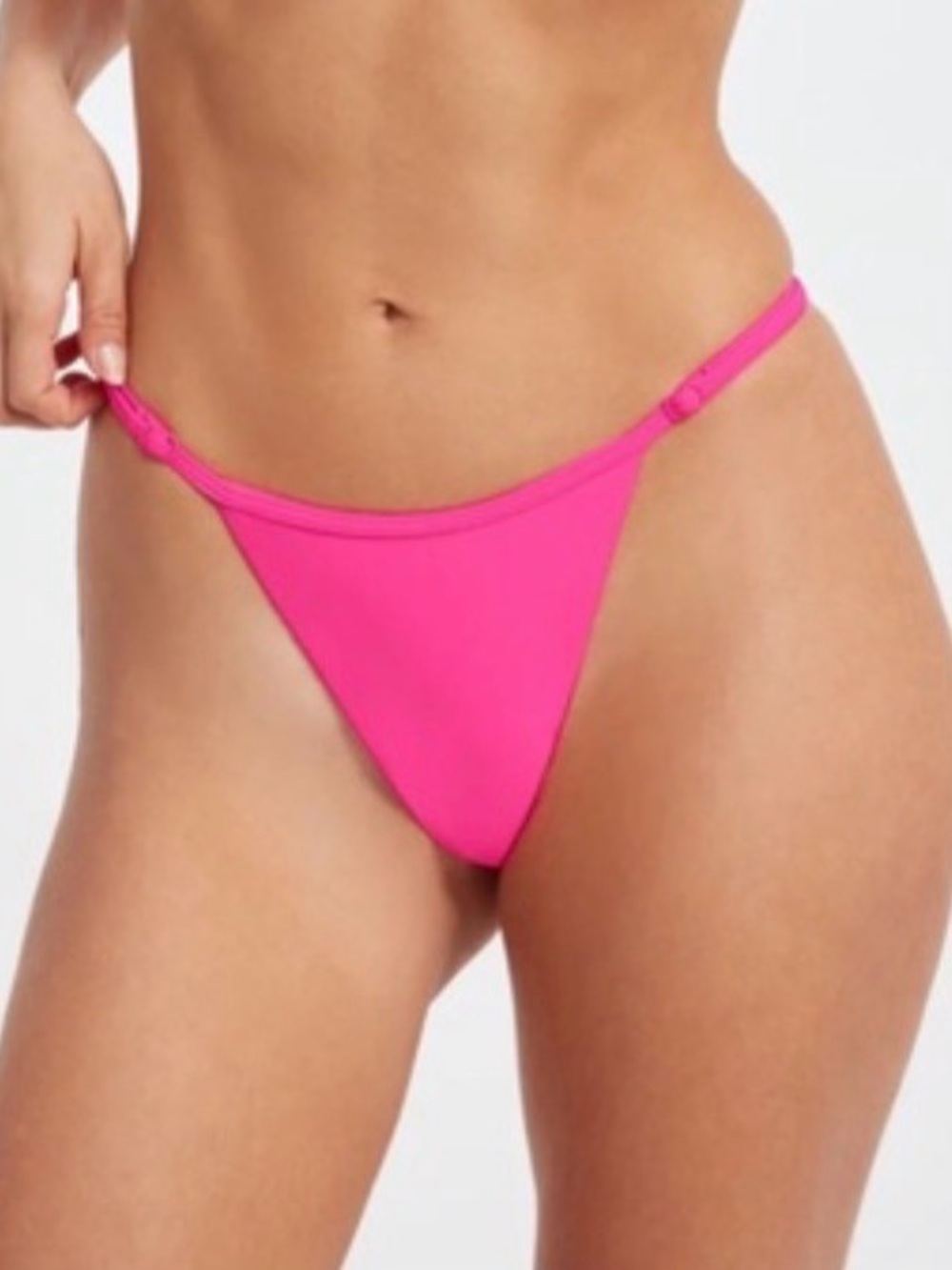 NWTGood American Hot Knockout Pink001  High-Cut Bikini Bottom Sz 4 (L-XL)